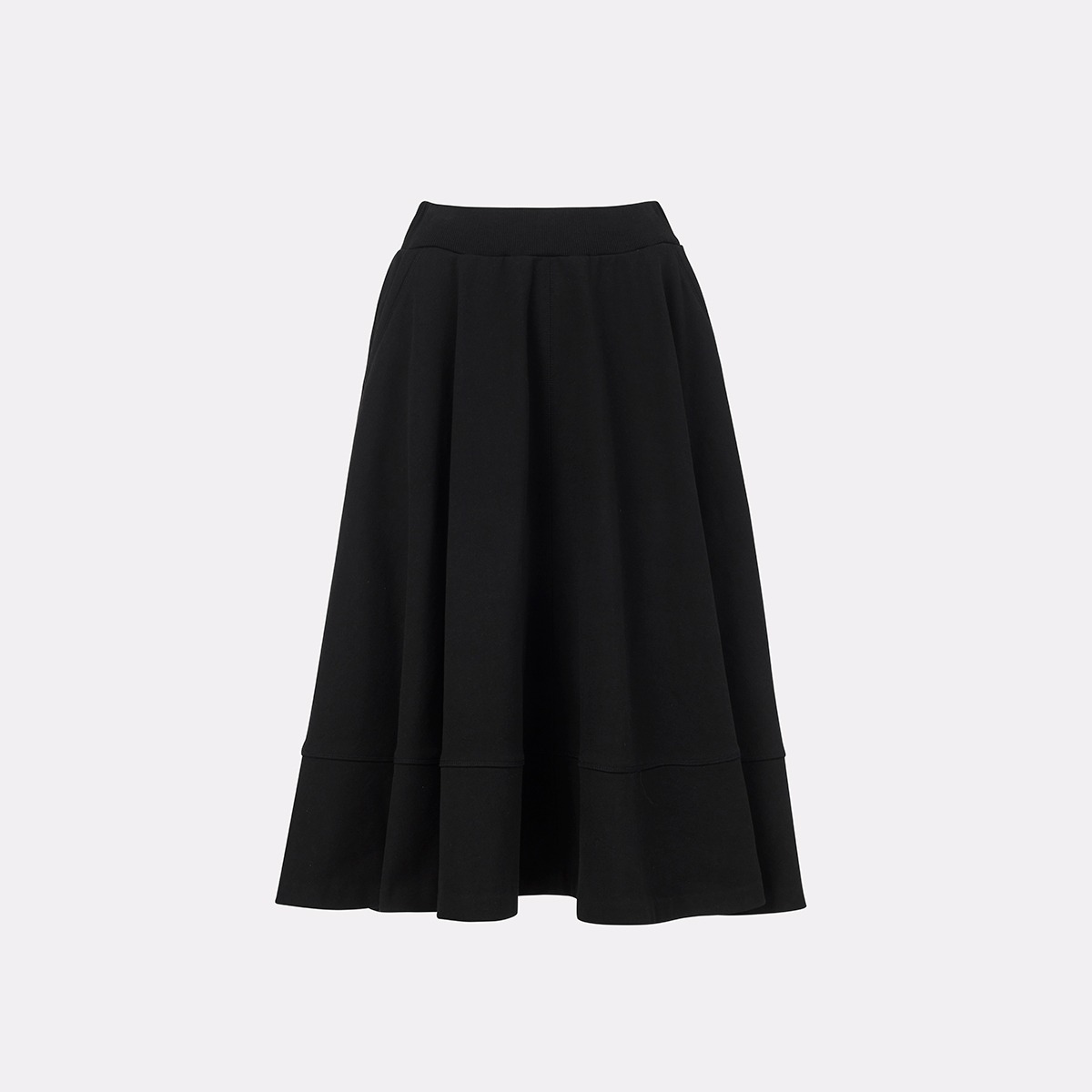 Black Banding A-line Long Skirt M213CS0440Z