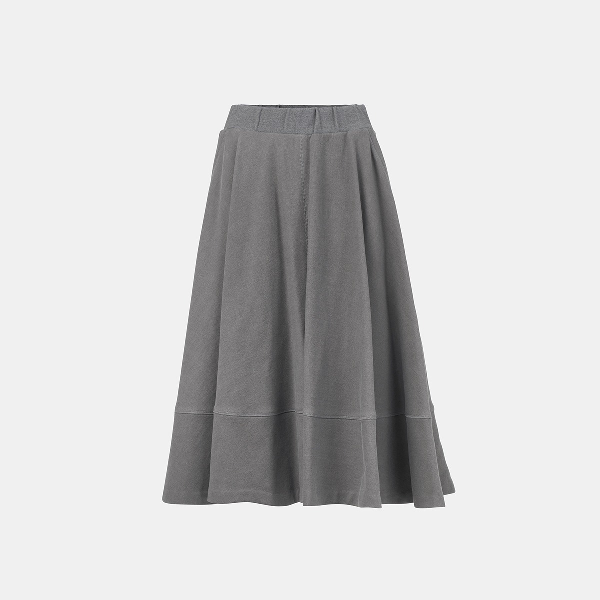 Gray Banding A-line Long Skirt M213CS0440G