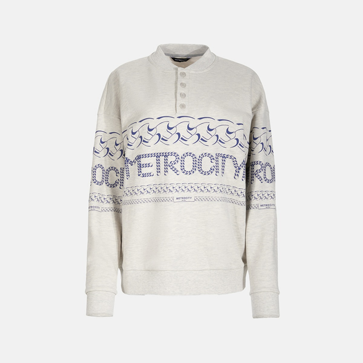 Ivory MetroCity Print Sweat Shirt M223CT7210I