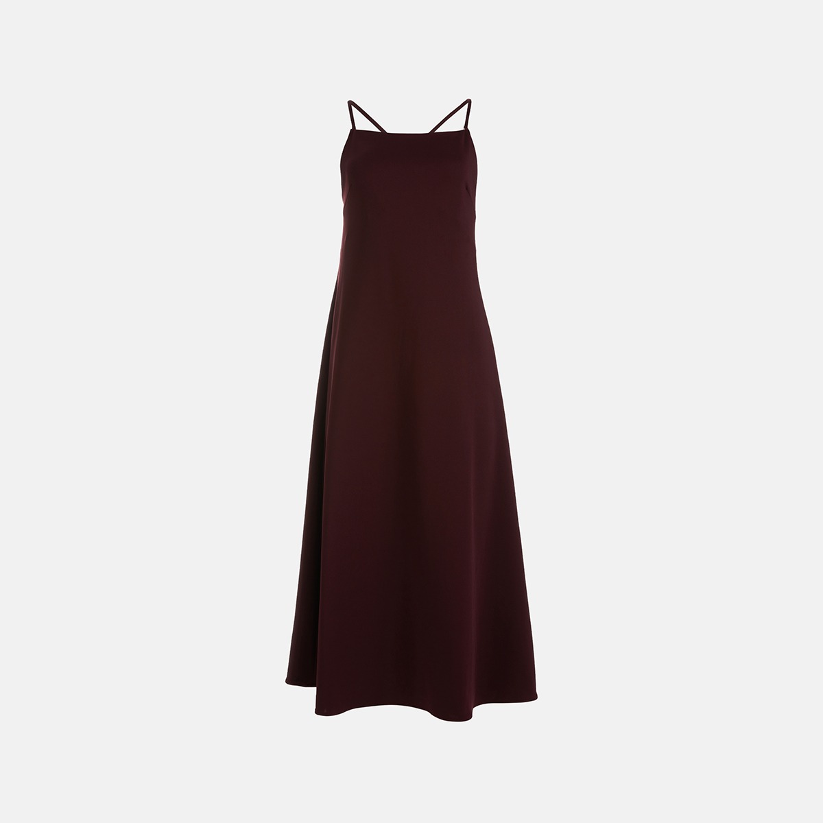 Wine-color Long Sleeveless Dress M223CO3760W