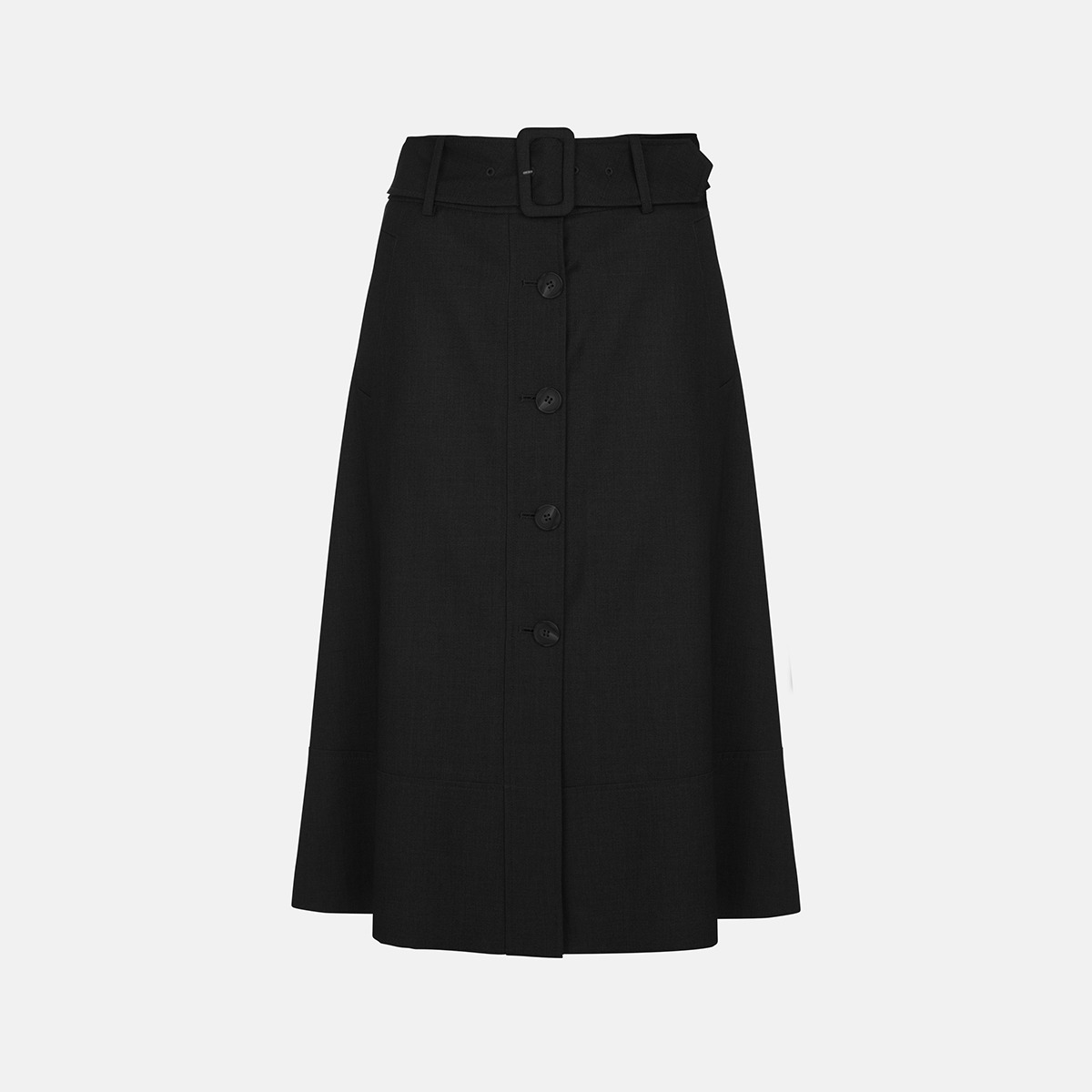 Black Wool Cashmere A-Line Skirt M223CS4970Z