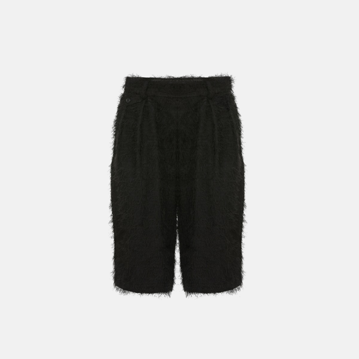 Black Fur Midi Shorts X233CZ5355Z