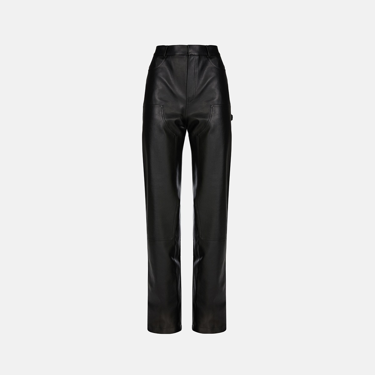 Leather Black Long Pants X233CZ5420Z