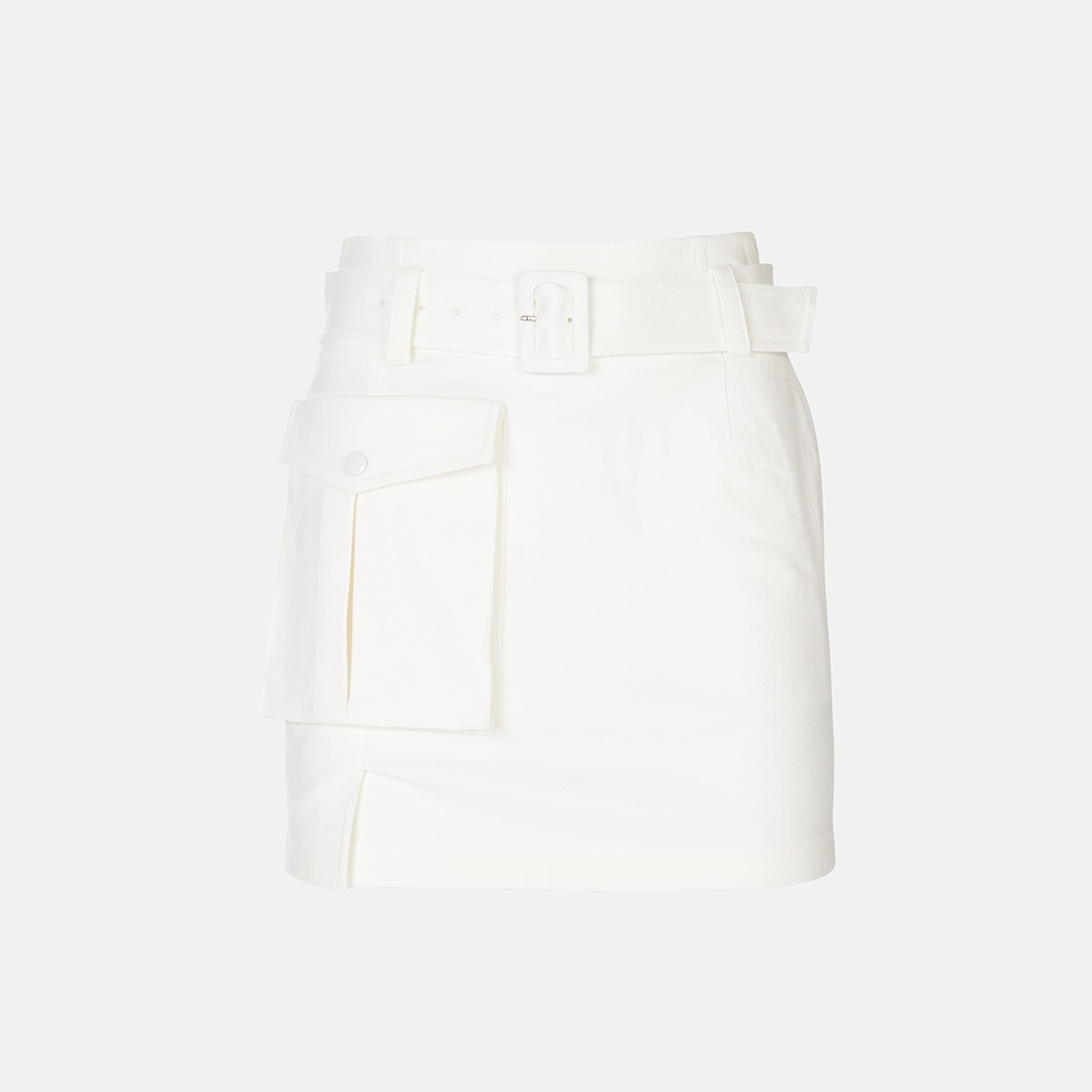 White Cargo Pocket Skirt M231CS4203H