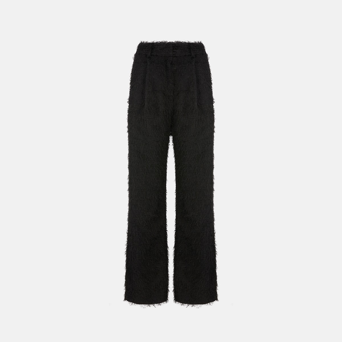 Black Fur Long Pants X233CZ5373Z