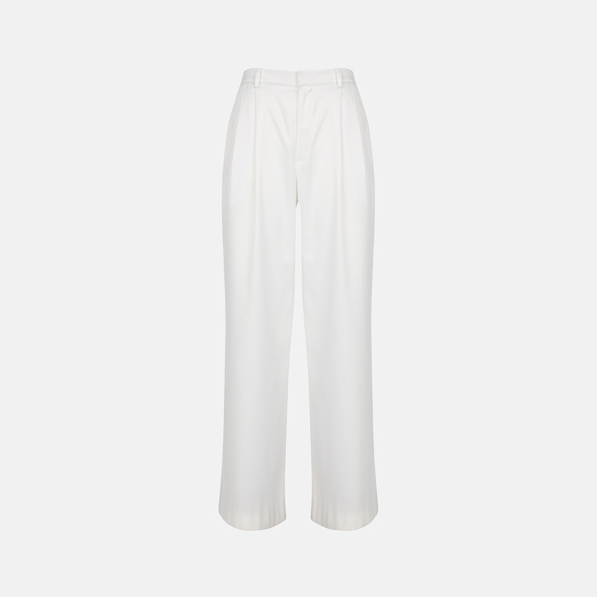 White Cross Pintuck Wide Pants X241CZ6333H