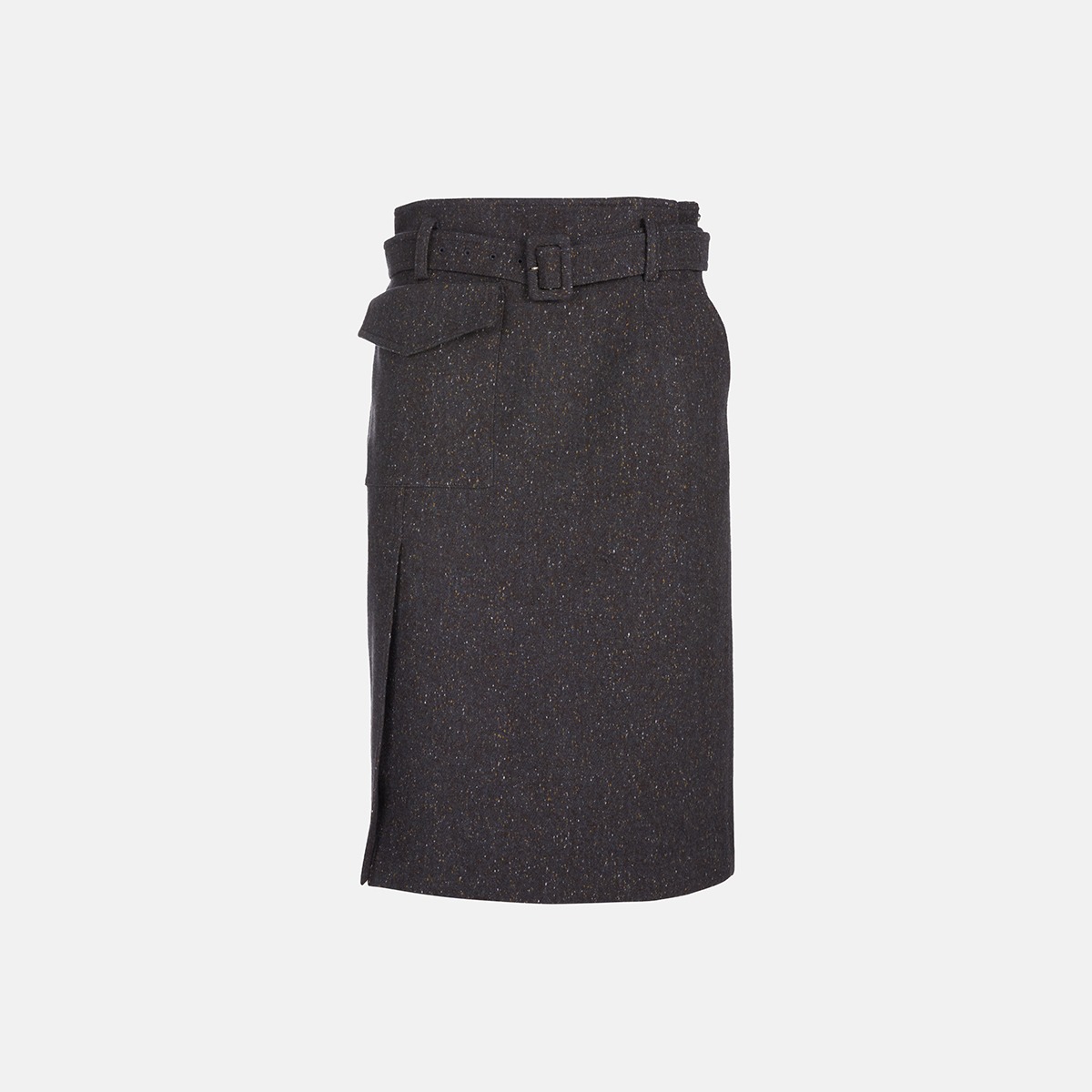 Dark Gray Out Pocket Wool Skirt M233CS6606DG