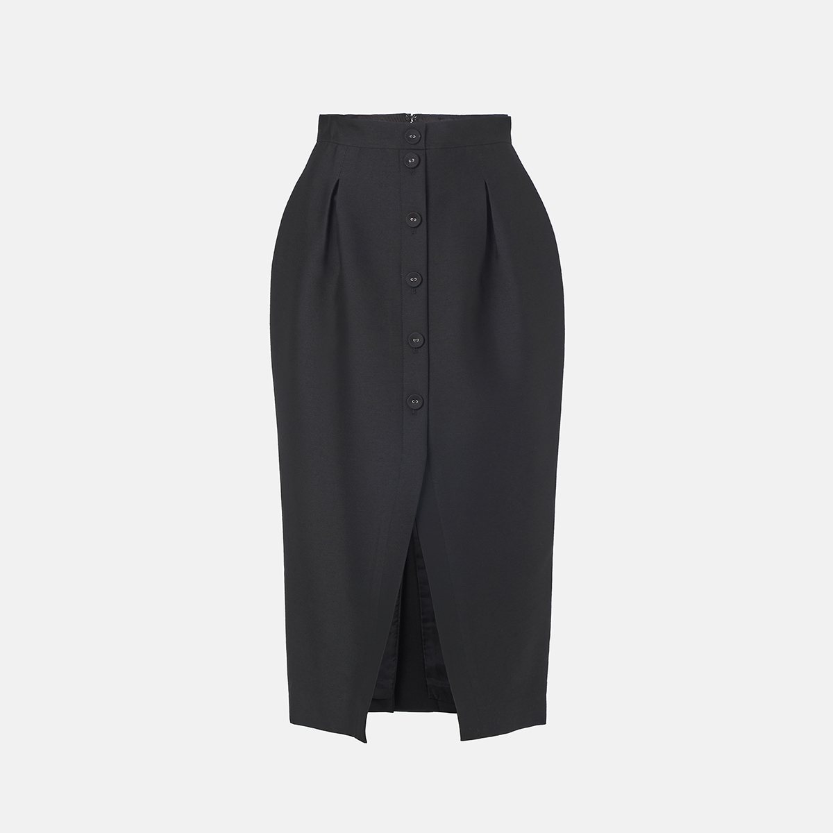 Black Slit Long Skirt M203CS0190Z