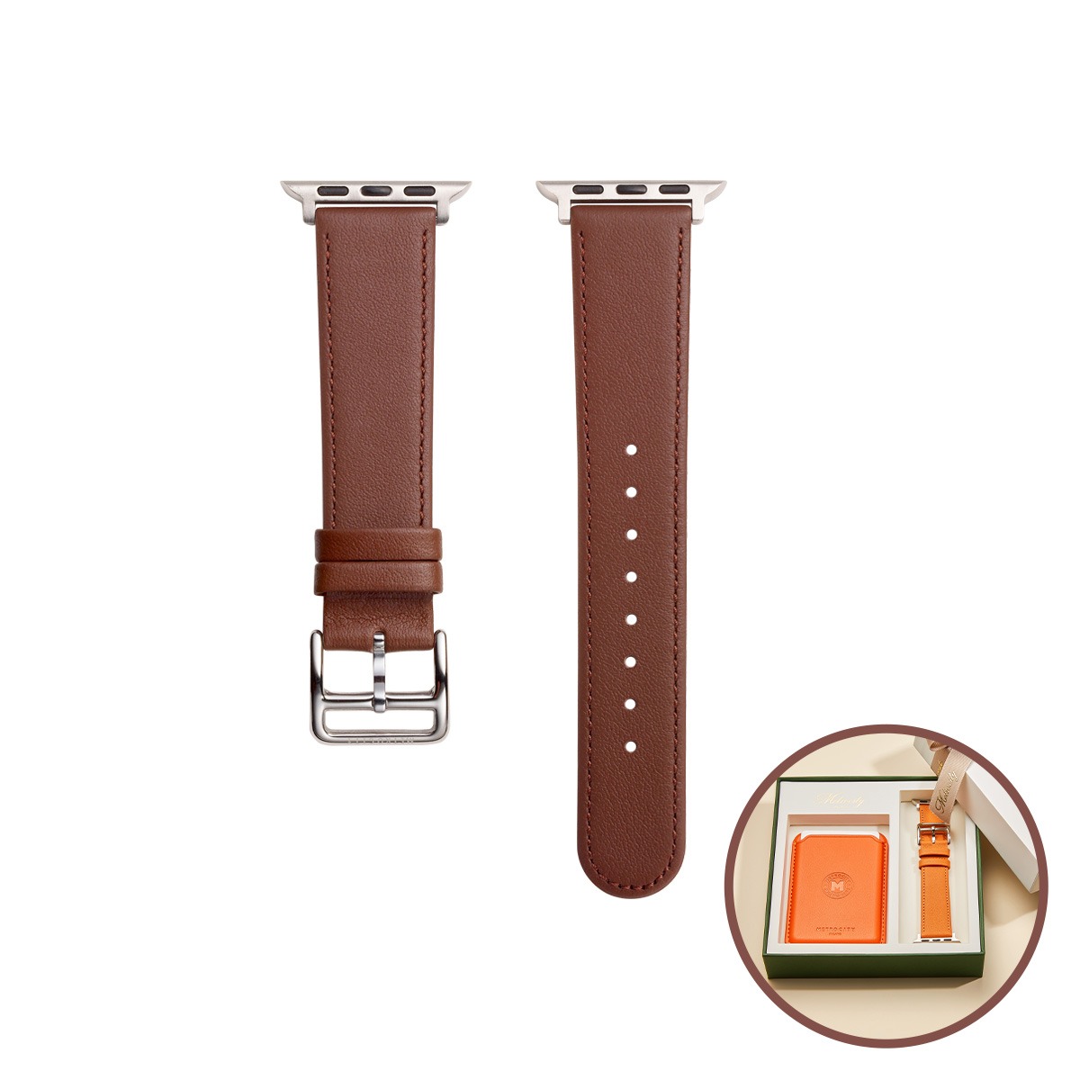 [Maxafe 赠送] 智能手表 皮革 拉条 深棕色 A233TI5020WLD