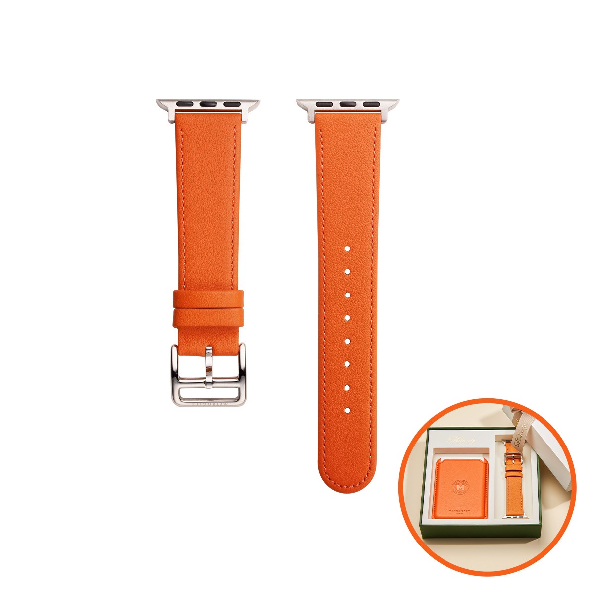 [Maxafe 赠送] 智能手表 皮革 拉条 橙色 A233TI5021WLM