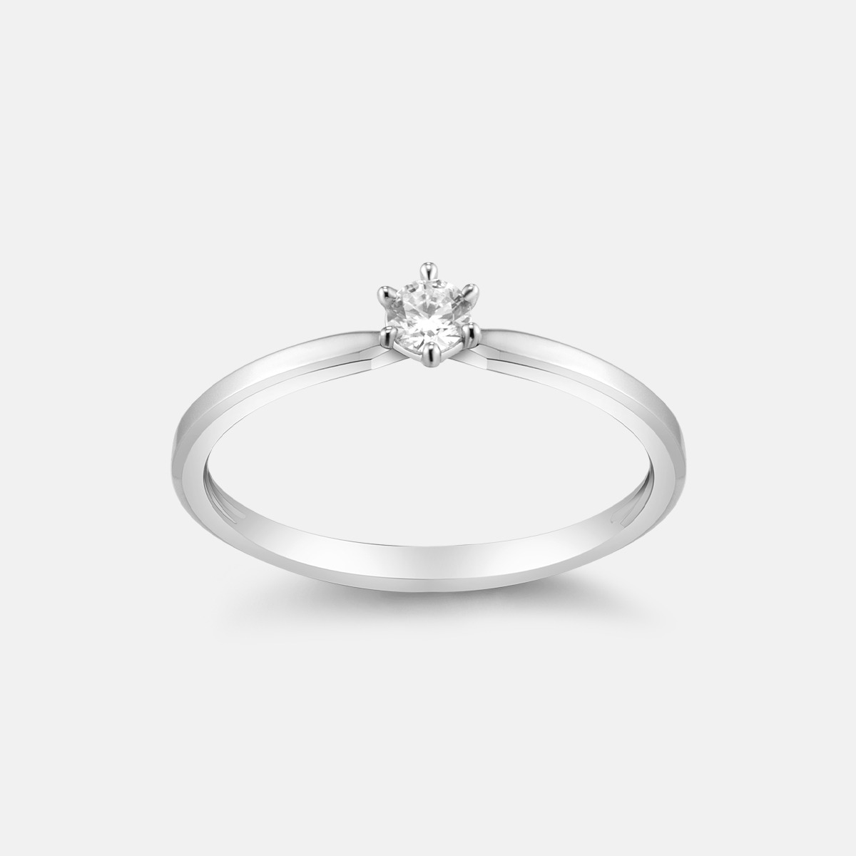 [定制] Diamante 14K 白色戒指 A231DR3045W4A