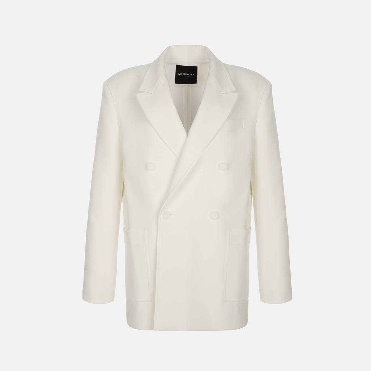 White Double-brested Jacket X241CZ6206H