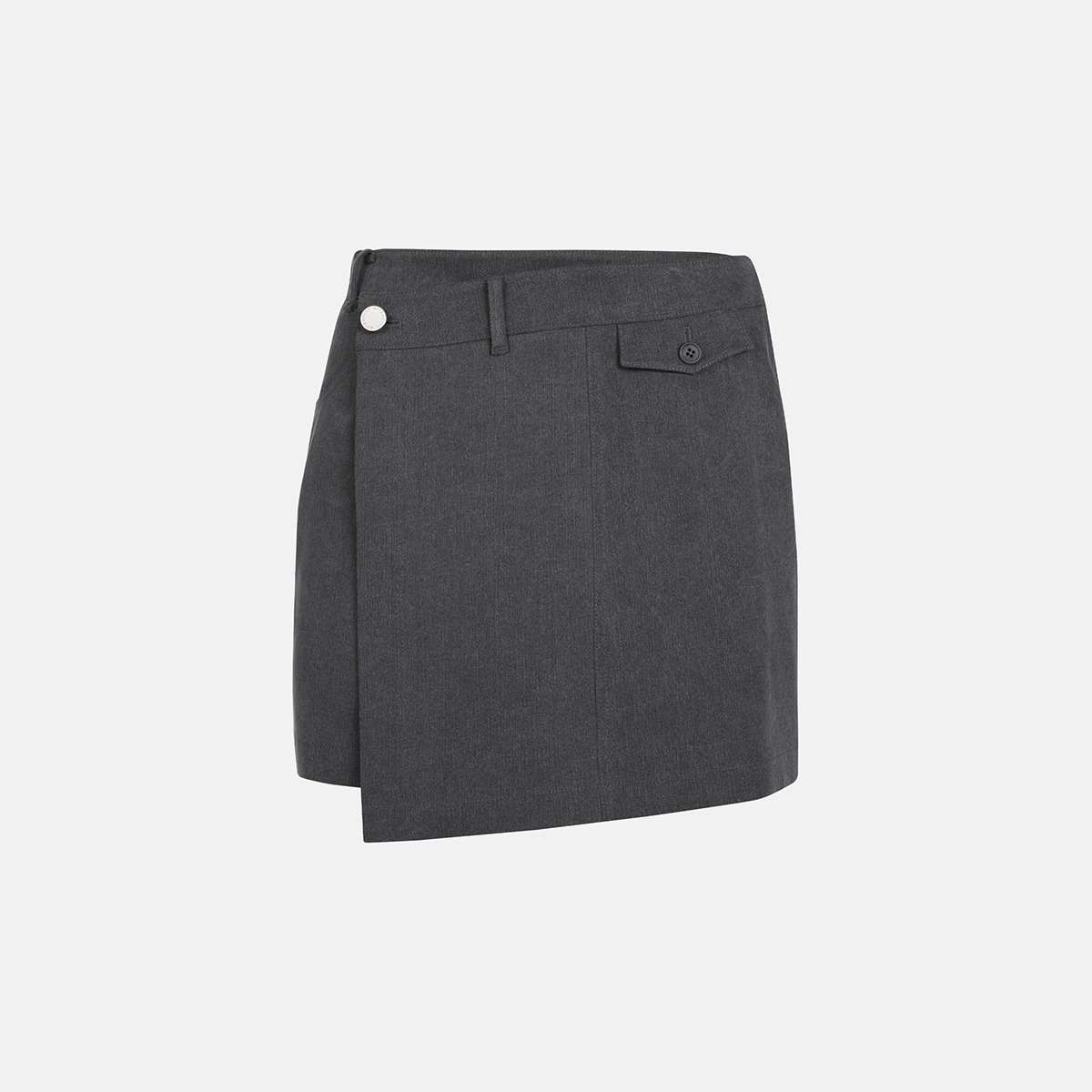 Gray Wrap Skirt Pants M241CA7662G
