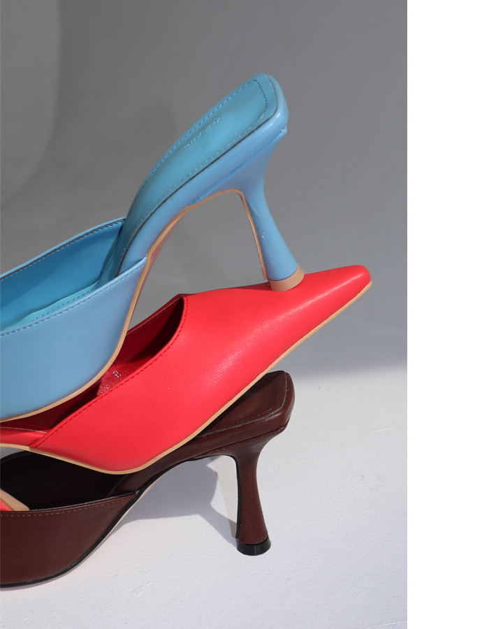 Pointed Toe Mule Heel (3 Color)