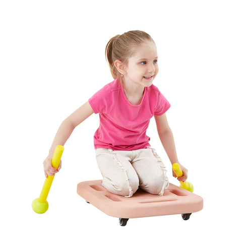 유아 체육 놀이 교구 바퀴 썰매 어린이 스포츠 (패들별도구매)