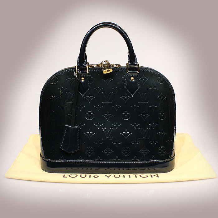 Louis Vuitton(루이비통) M91612 모노그램 베르니 BLEU NUIT 알마 PM 토트백