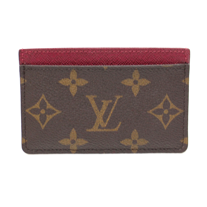 Louis Vuitton(루이비통) M60703 모노그램 캔버스 푸시아 포트 카트 심플 카드지갑