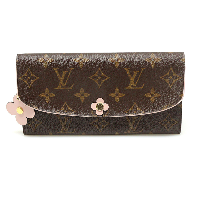 Louis Vuitton(루이비통) M64202 모노그램 캔버스 로즈 발레린 에밀리 플라워 월릿 장지갑
