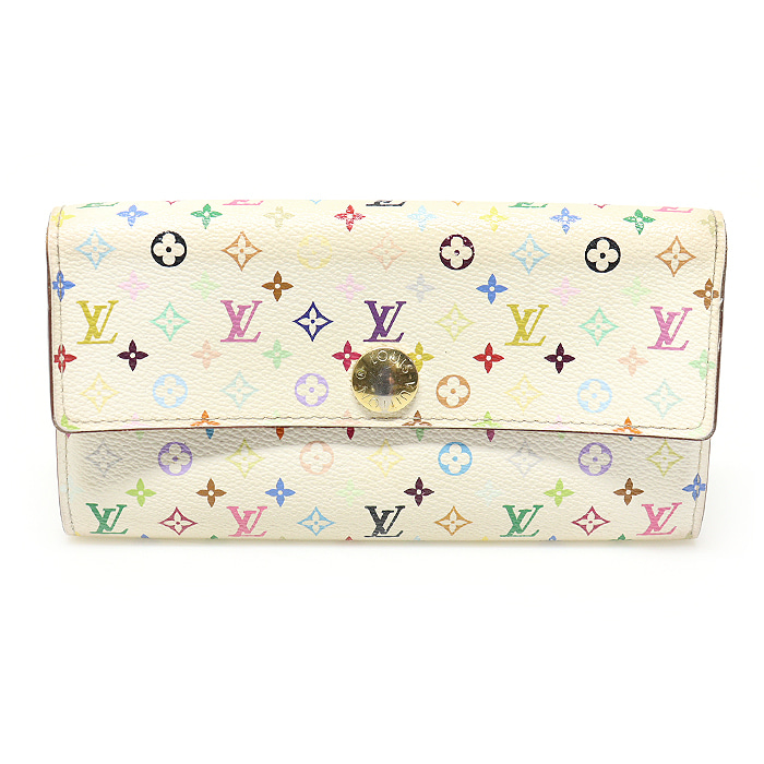 Louis Vuitton(루이비통) M93742 모노그램 멀티 컬러 화이트 사라 월릿 장지갑