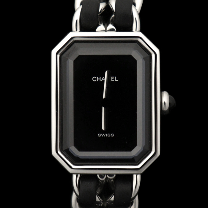 Chanel(샤넬) H0451 스틸 블랙 쿼츠 프리미에르 아이코닉 체인 팔찌 여성 시계