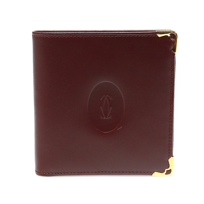 Cartier(까르띠에) L3000451 버건디 카프스킨 머스트 드 까르띠에 반지갑