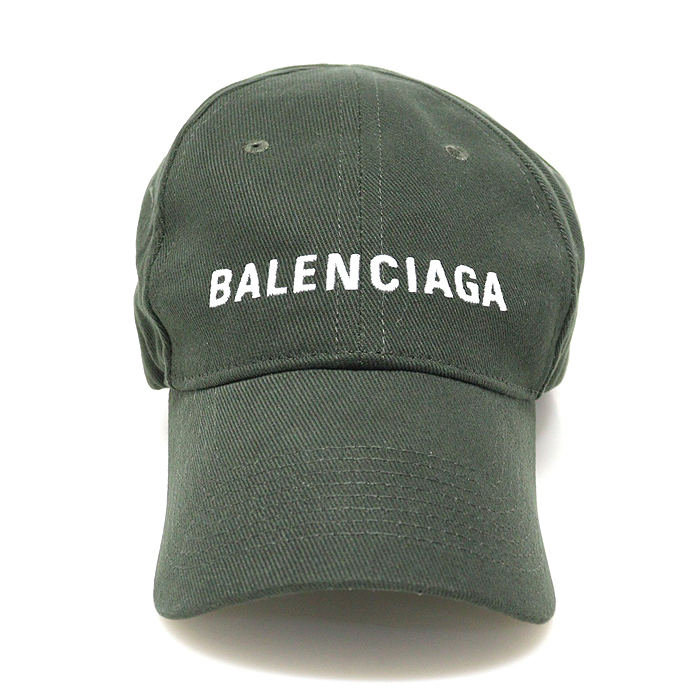 Balenciaga(발렌시아가) 590758 다크 카키 코튼 로고 베이스볼 캡 야구 모자