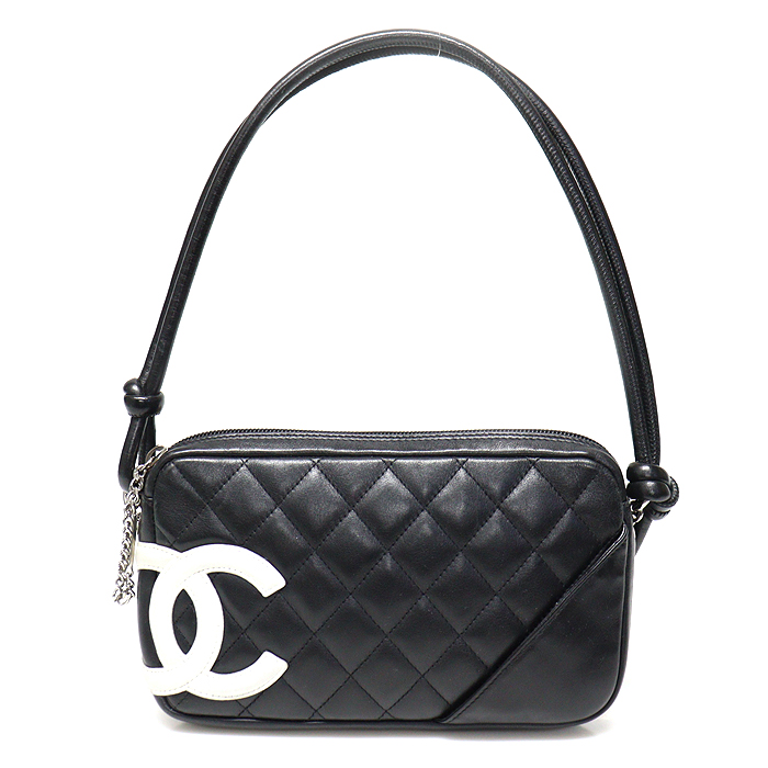 Chanel(샤넬) A25175 블랙 램스킨 퀄팅 깜봉 CC로고 미니 파우치 숄더백 (10번대)