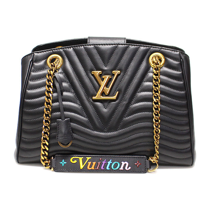 Louis Vuitton(루이비통) M51496 블랙 카프스킨 LV 뉴 웨이브 체인 숄더백
