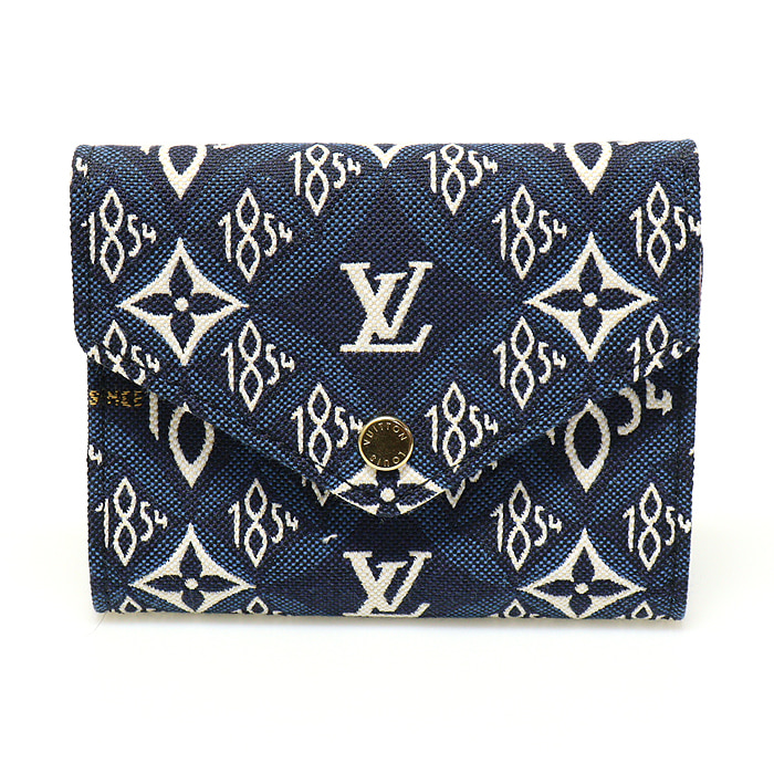 Louis Vuitton(루이비통) M80211 블루 SINCE 1854 자카드 텍스타일 빅토린 월릿 반지갑