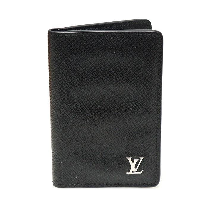 Louis Vuitton(루이비통) M30283 블랙 타이가 레더 은장 LV 포켓 오거나이저 카드지갑