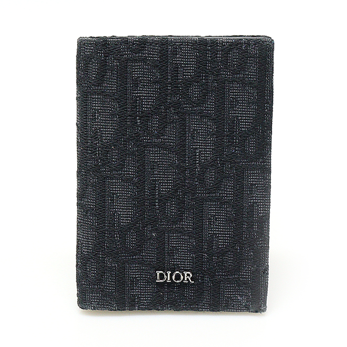 Dior(크리스챤디올) 2ESCH138YSE_H03E 블랙 오블리크 자카드 2단 카드 지갑