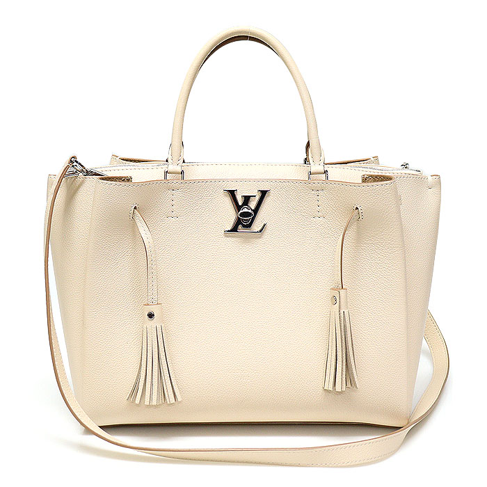 Louis Vuitton(루이비통) M54265 크림 베이지 카프스킨 은장 락미토 테슬 2WAY