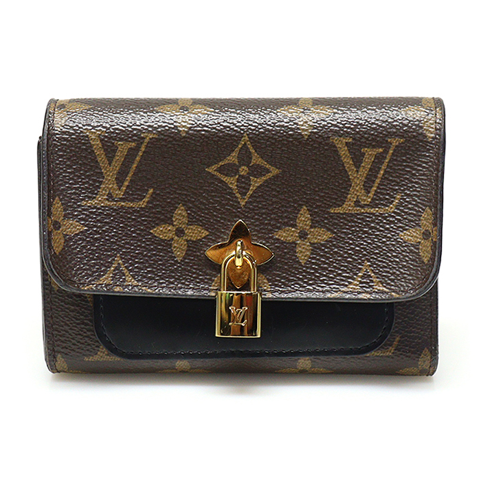 Louis Vuitton(루이비통) M62578 모노그램 캔버스 느와르 금장 플라워 컴팩트 월릿 3단 중지갑