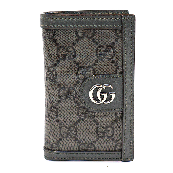 Gucci(구찌) 734943 그레이 블랙 GG 수프림 캔버스 오피디아 카드 케이스 지갑