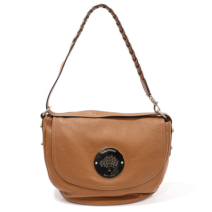 Mulberry HH7436 Brown Soft Sponge Leather Daria Satchel Gold Shoulder Bag