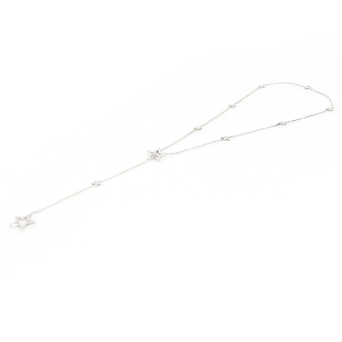 Tiffany &amp; Co. 20441920925 Sterling Silver Lariat Star Link Larriott Necklace