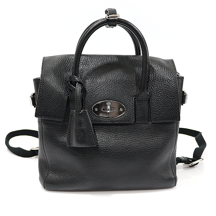 Mulberry (Mulberry) HH2792 Black Leather Silver Cup Mini Cara Delebine Tote Backpack 3WAY