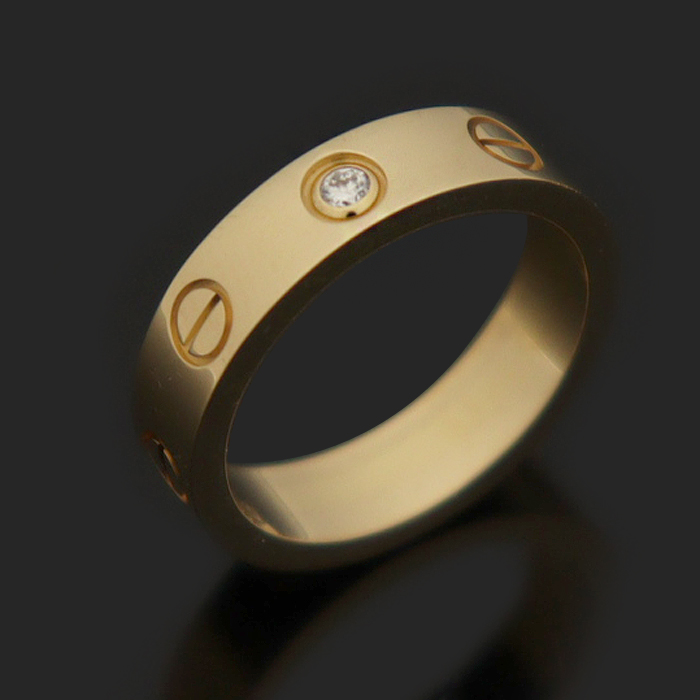 Cartier B4056145 18K Yellow Gold 1P DIA Love Ring No. 45