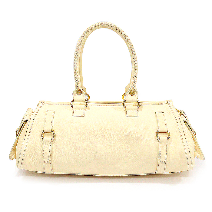 Celine Ivory Leather Gold Ornament Triope Stud Tote Bag