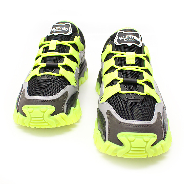 Valentino (Valentino) TY2S0C20 Black Fluorescent Green Climber Tracker Men&#039;s Sneakers 40.5