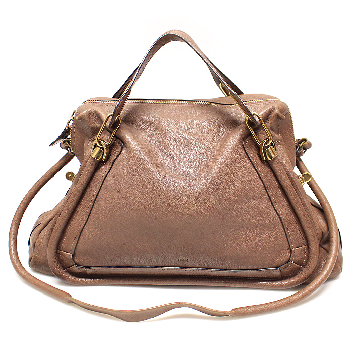 Chloe 8HS890 Chocolate Brown Gold Ornament Parity Large 2WAY
