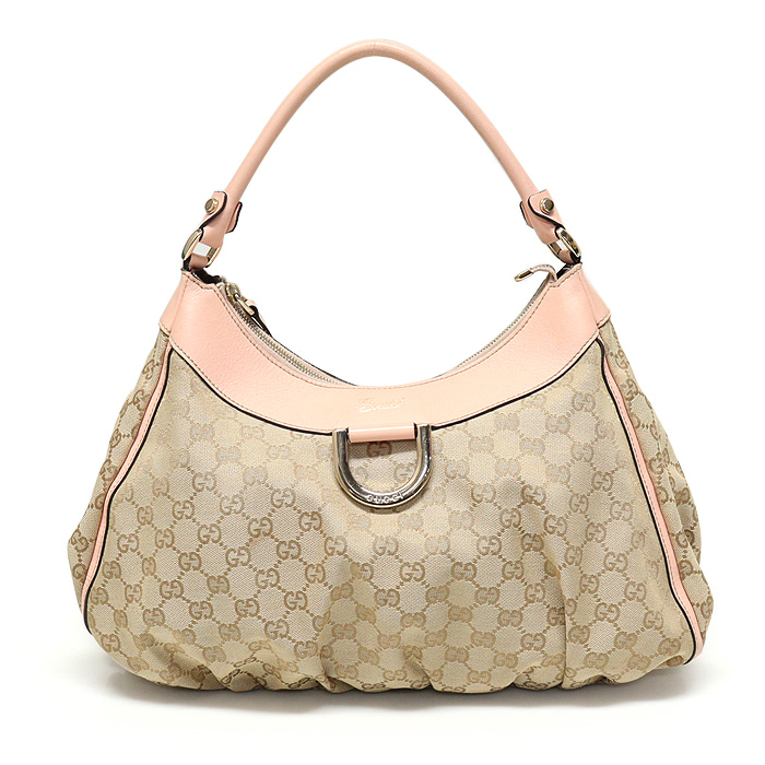 Gucci (Gucci) 189833 GG Logo Zagad Pink Leather Gold Ring Shoulder Bag