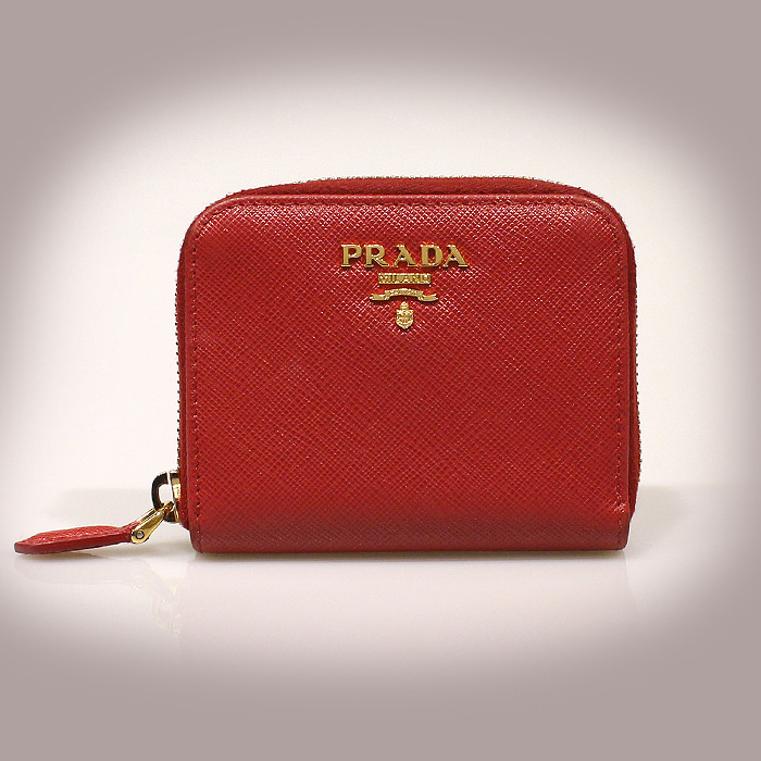 Prada(프라다) 1MM268 사피아노 메탈릭 골드 동전지갑
