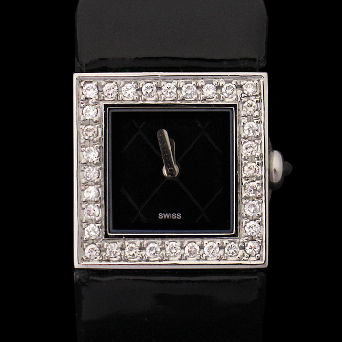Chanel(샤넬) H0118 스틸 마트라세 다이아 가죽밴드 여성 시계