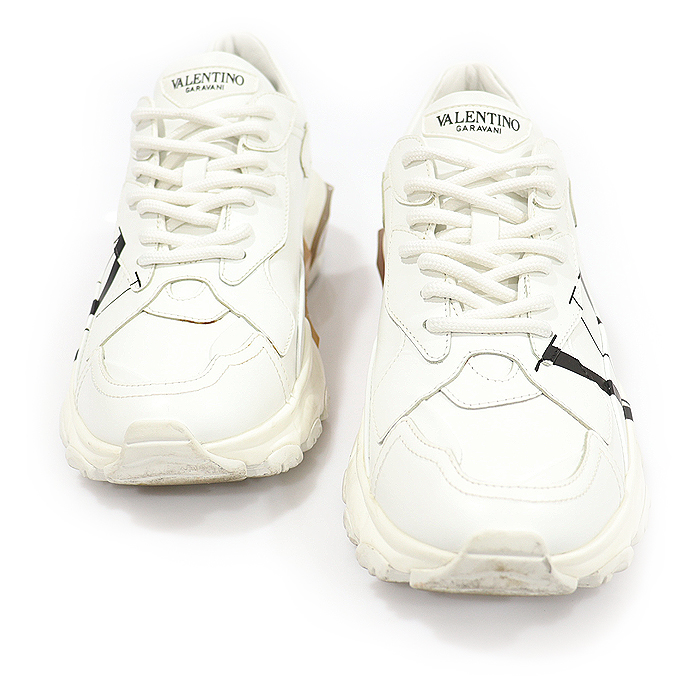 Valentino UY0S0B21 White Leather Bounce VLTN Low Top Men&#039;s Sneakers 39