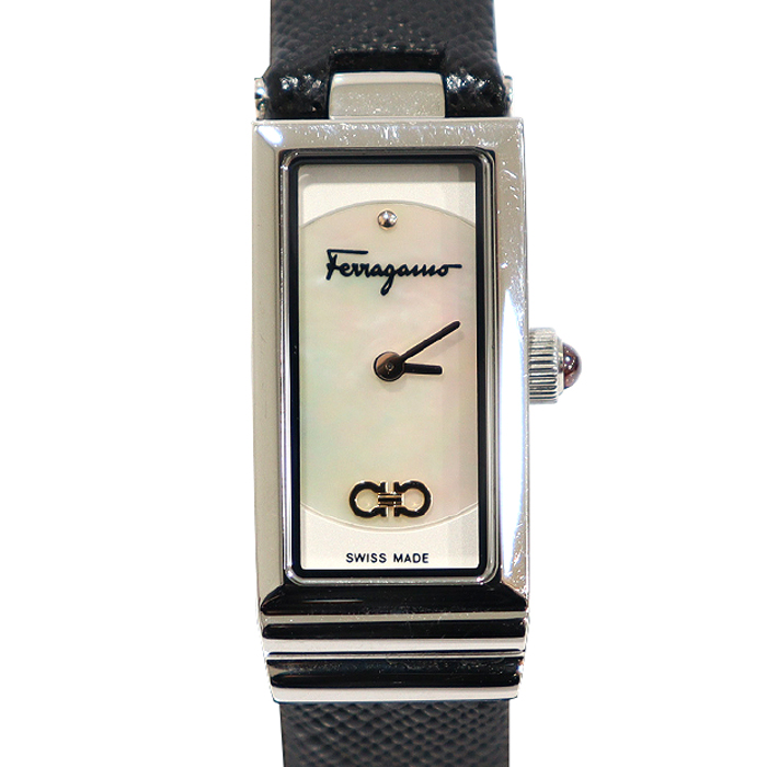 Ferragamo(페라가모) SFMK00122 14MM 스틸 쿼츠 자개판 금장 간치니 에센셜 여성 시계