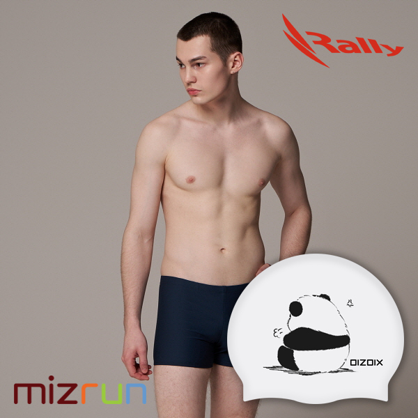 랠리 남자 실내수영복 탄탄이 사각 네이비 OSMQ710 디자인 수모 증정