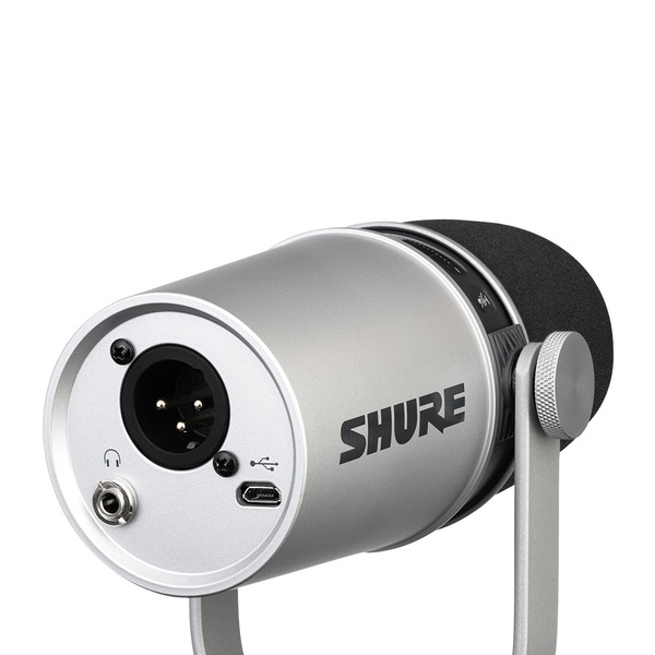 SHURE MV7 실버 팟캐스트 XLR USB 겸용 콘덴서 마이크