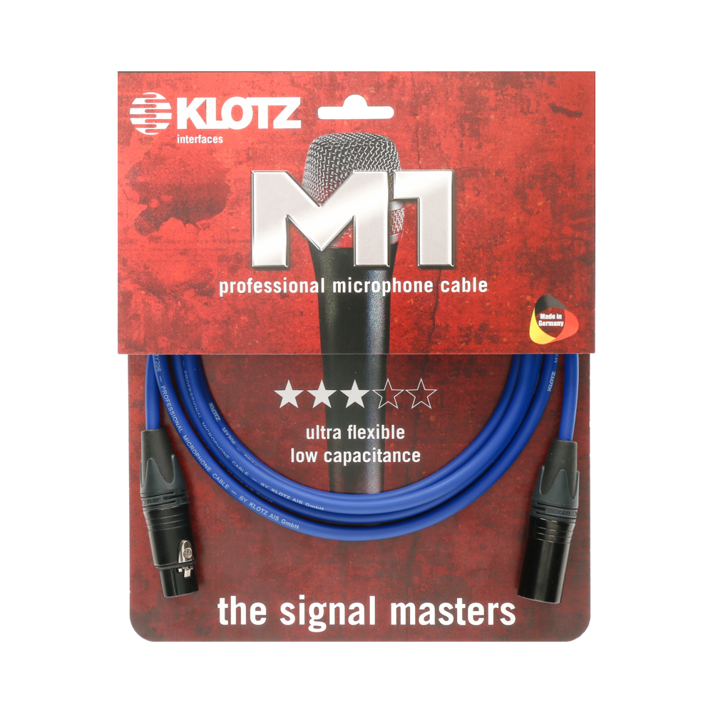 [KLOTZ] M1 PRIME XLR 마이크 케이블 블루 1m