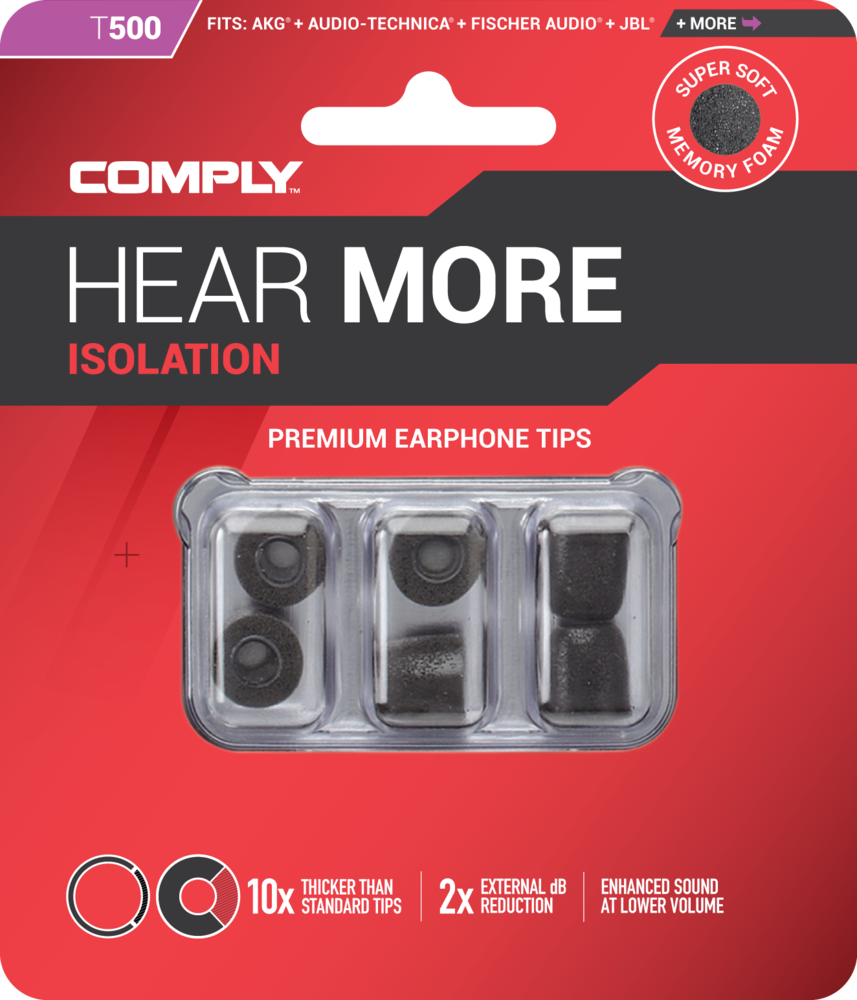 COMPLY 컴플라이 폼팁 Isolation 이어팁 T-500 미디엄 3쌍